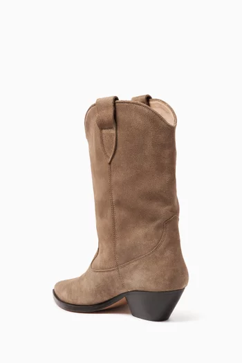 Duerto Cowboy Boots in Suede Calfskin Leather