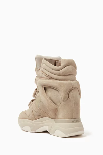 Balskee High-top Wedge Sneakers in Suede Calfskin