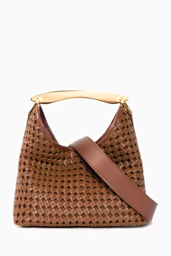 Boomerang Bag in Woven Leather