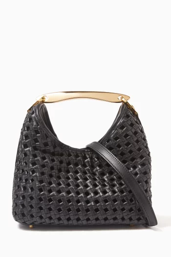 Small Boomerang Bag in Woven Leather