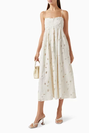 Marina Empire Cami Midi Dress in Cotton