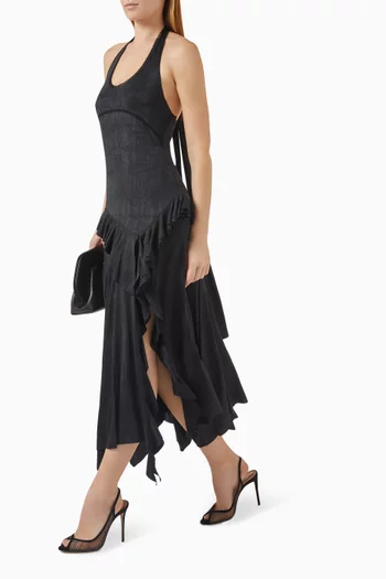 Lunn Ruffle Halter Dress