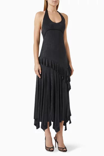 Lunn Ruffle Halter Dress