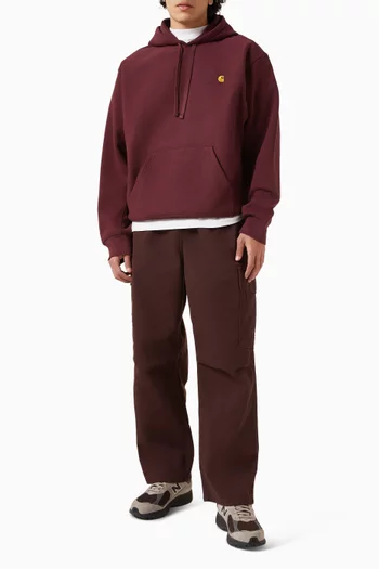 كنزة بغطاء رأس أميريكان بشعار الماركة قطن