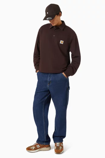Polo Sweatshirt in Cotton