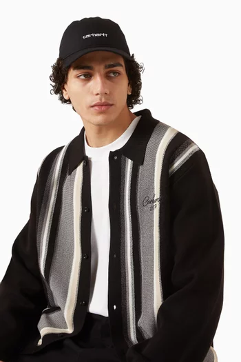 كاب بطبعة قنب بحروف شعار الماركة قطن