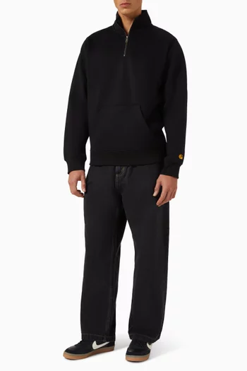 Chase Neck Zip Sweatshirt in Cotton-blend