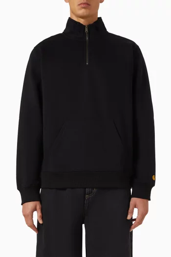 Chase Neck Zip Sweatshirt in Cotton-blend