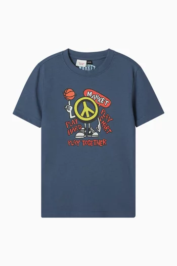 Peace On The Court T-shirt in Cotton