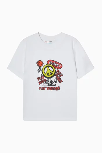 Peace On The Court T-shirt in Cotton