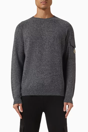 Sweater in Mouliné Wool & Cashmere