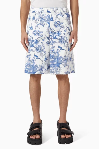 Sailor Tattoo Shorts in Viscose