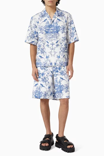 Sailor Tattoo Hawaiian Shirt in Cotton