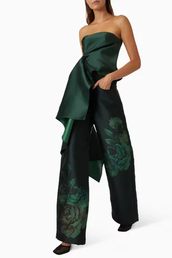 Floral-print Boyfriend Pants