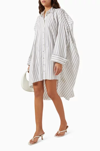 Striped Oversized Square Shirt Dress