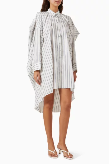 Striped Oversized Square Shirt Dress