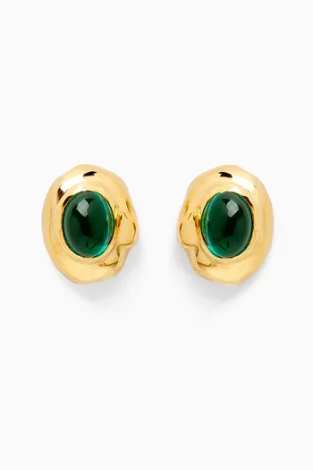 Stud Earrings in 18kt Gold-plated Brass