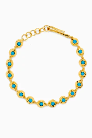 Multi Wave Orbs Bracelet in 18kt Gold-plated Brass