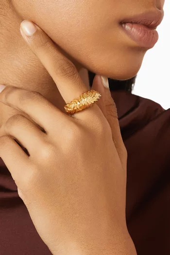 Seashell Ring in 18kt Gold-plated Brass