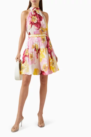 Printed Tiered Skirt in Organza
