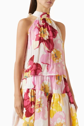 Printed Top in Organza