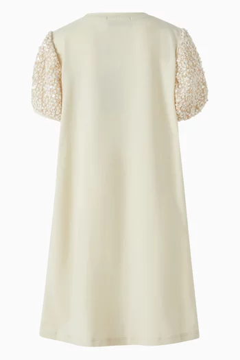 Bag Print Sequins Dress in Cotton Jersey