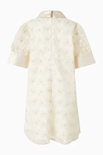 Logo Midi Dress in Satin