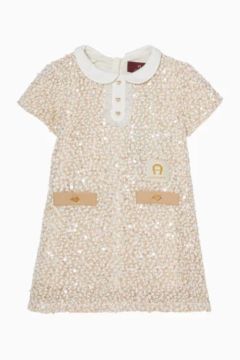 Logo Sequin Dress