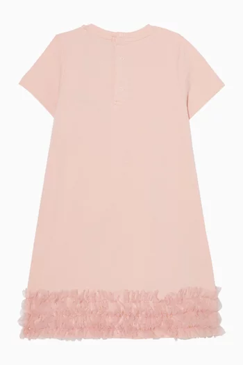 فستان بأشرطة كشكش