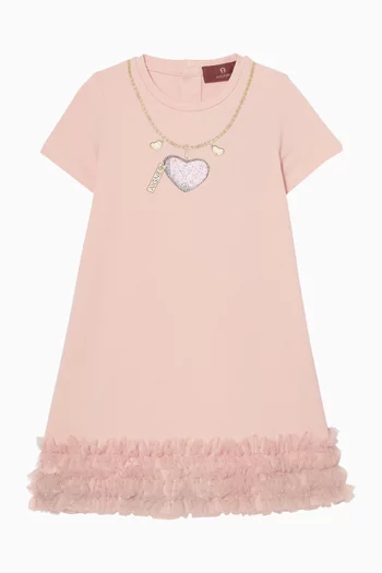 فستان بأشرطة كشكش