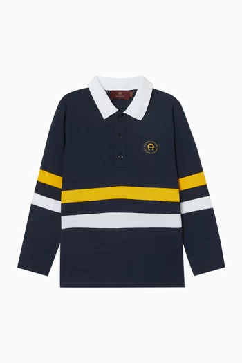 Logo Polo Shirt in Cotton