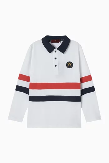 Logo Polo Shirt in Cotton