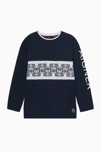 Graphic Print T-shirt in Cotton