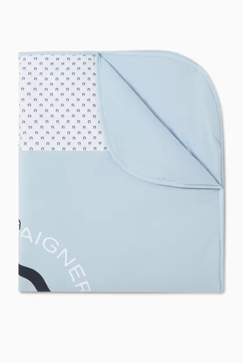 Logo Baby Blanket in Pima Cotton
