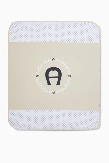 Logo Baby Blanket in Pima Cotton