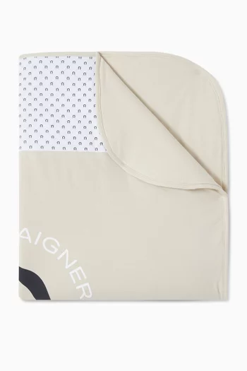 Logo Baby Blanket in Pima Cotton