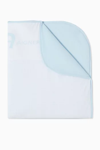 Logo Baby Blanket in Pima Cotton
