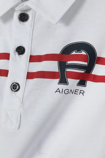 Logo Polo Shirt in Cotton