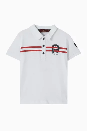 Logo Polo Shirt in Cotton