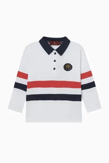 Striped Polo T-shirt in Cotton