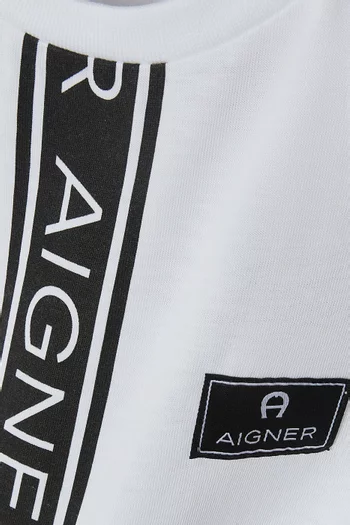 Graphic Logo Print T-shirt in Cotton