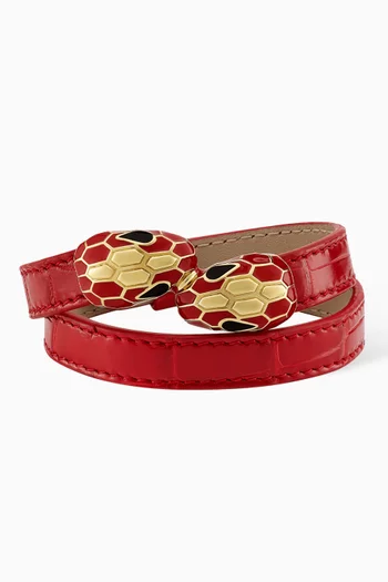 Serpenti Forever Leather Bracelet