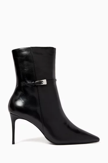 Elodie 80 Ankle Boots in Leather