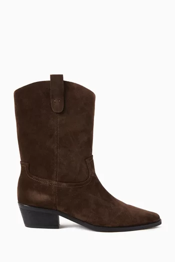 Casey 55 Western Boots in Suede