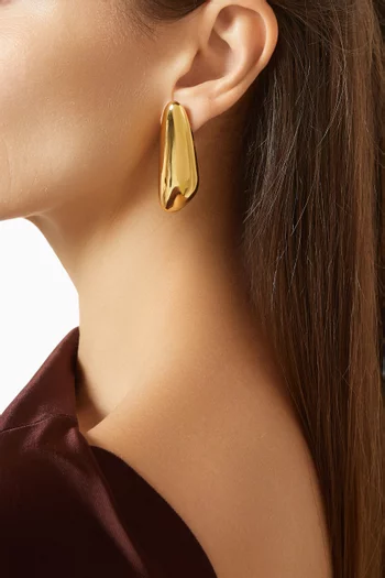 Rita Minimalist Earrings in 18kt Gold-plated Brass