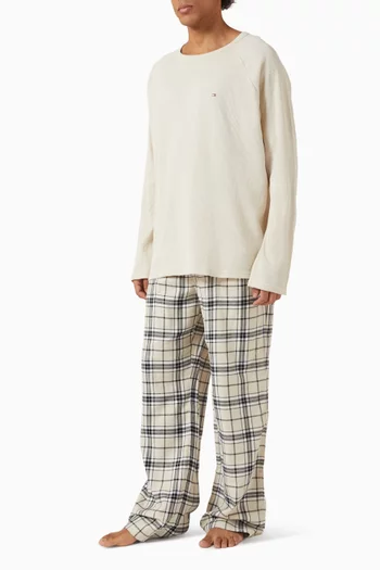 Essential Waffle Knit Flannel Pyjama Set