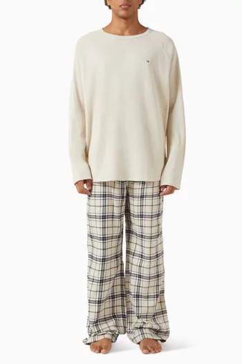 Essential Waffle Knit Flannel Pyjama Set