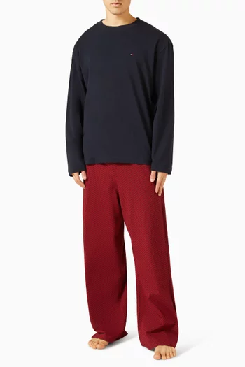 Logo Pyjama Set in Cotton-jersey