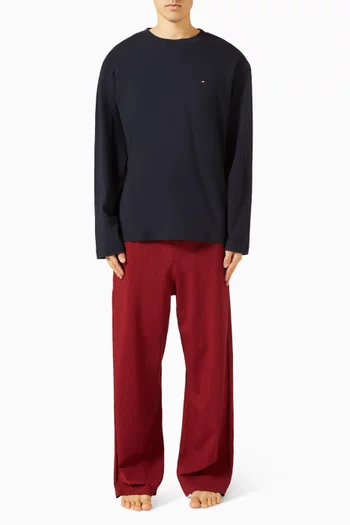 Logo Pyjama Set in Cotton-jersey
