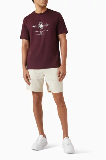 Diamond Crest Graphic T-shirt in Cotton Blend